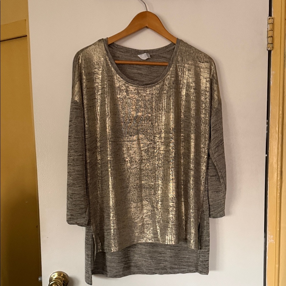 Elegant Gold Women's Tunic Top